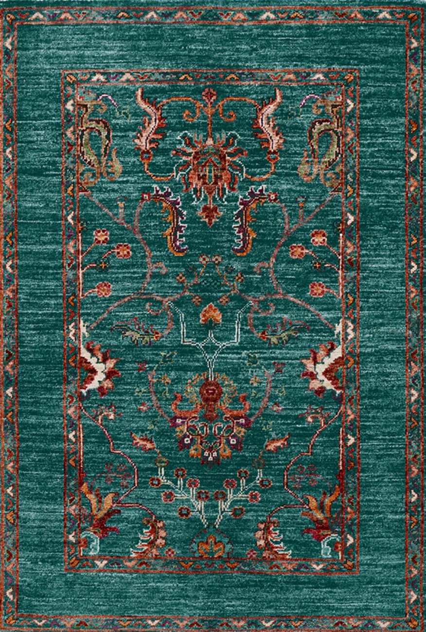 فرش ابریشم ماشینی مدرن و سنتی مناسب حال و پذیرایی برند وارکالا کد ABRISHAM SM 290