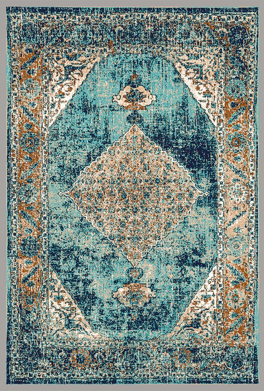 فرش ابریشم ماشینی مدرن و سنتی مناسب حال و پذیرایی برند وارکالا کد ABRISHAM SM 273