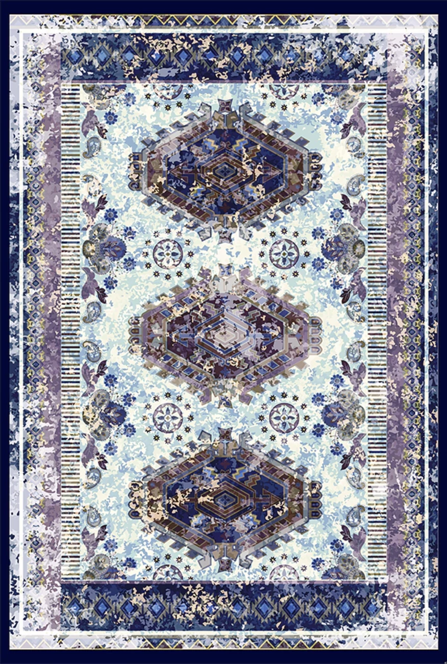 فرش ابریشم ماشینی مدرن و سنتی مناسب حال و پذیرایی برند وارکالا کد ABRISHAM SM 270
