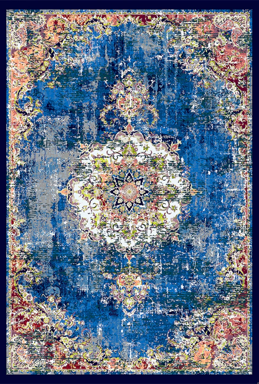 فرش ابریشم ماشینی مدرن و سنتی مناسب حال و پذیرایی برند وارکالا کد ABRISHAM SM 262