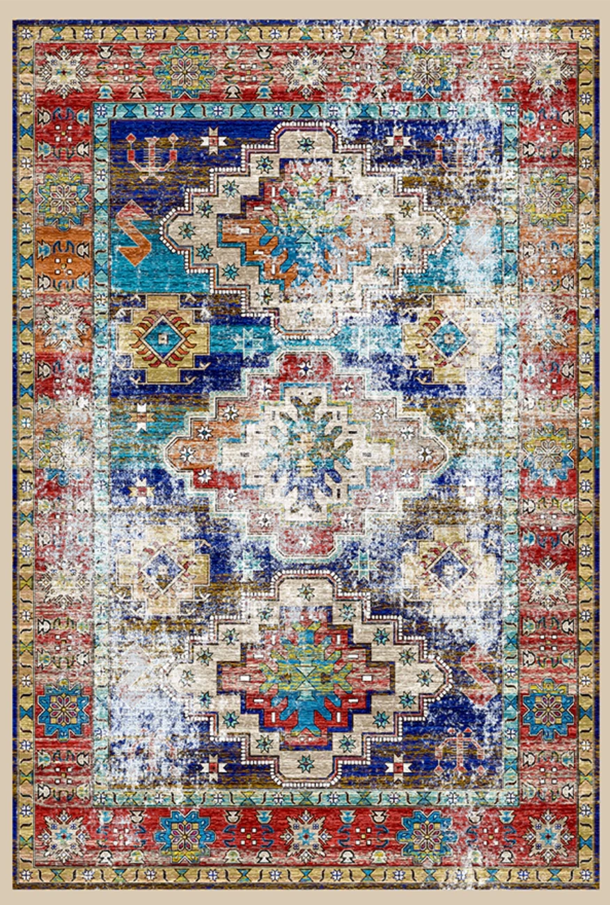فرش ابریشم ماشینی مدرن و سنتی مناسب حال و پذیرایی برند وارکالا کد ABRISHAM SM 261