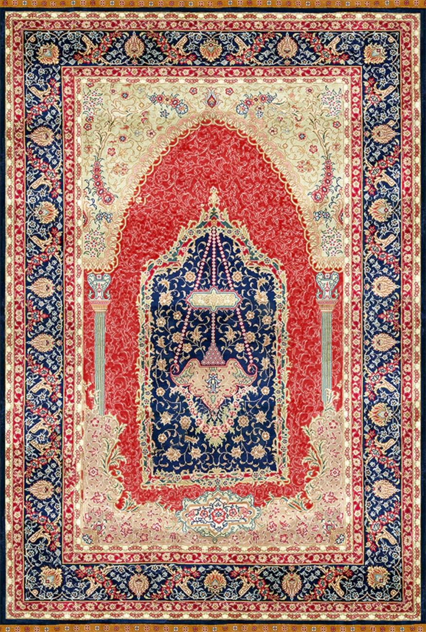 فرش ابریشم ماشینی مدرن و سنتی مناسب حال و پذیرایی برند وارکالا کد ABRISHAMSM 1323