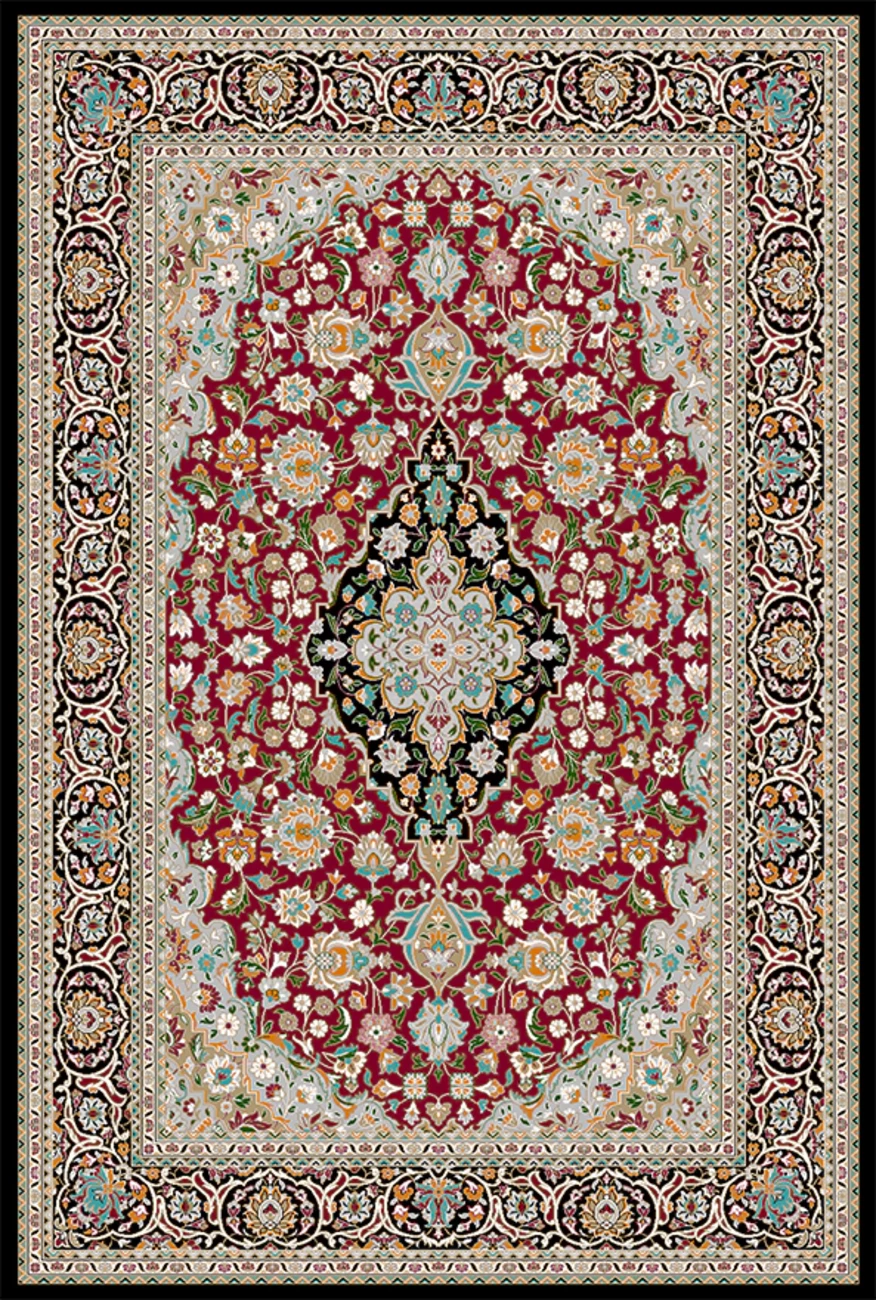 فرش ابریشم ماشینی مدرن و سنتی مناسب حال و پذیرایی برند وارکالا کد ABRISHAMSM 1295