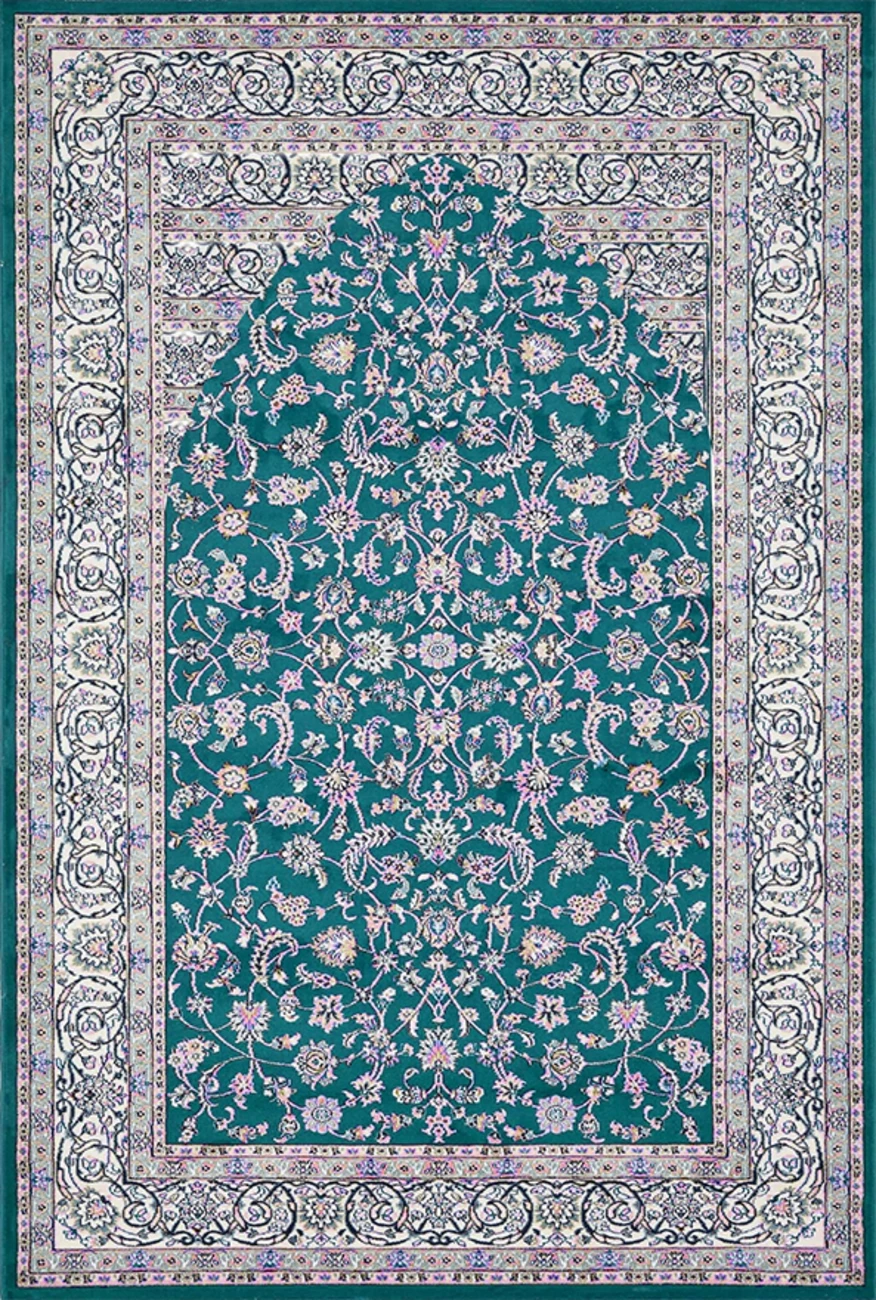 فرش ابریشم ماشینی مدرن و سنتی مناسب حال و پذیرایی برند وارکالا کد ABRISHAMSM 1282