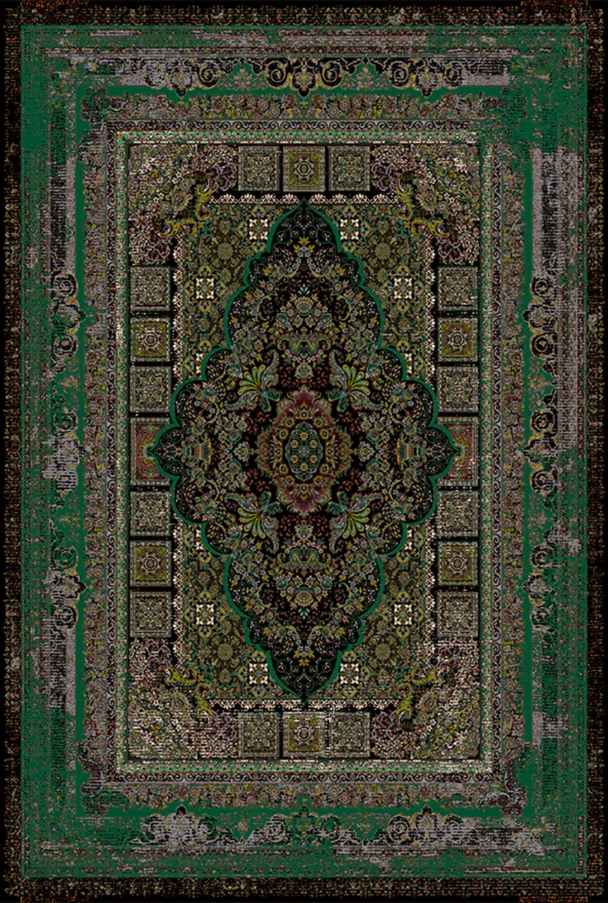 فرش ابریشم ماشینی مدرن و سنتی مناسب حال و پذیرایی برند وارکالا کد ABRISHAMSM 1250