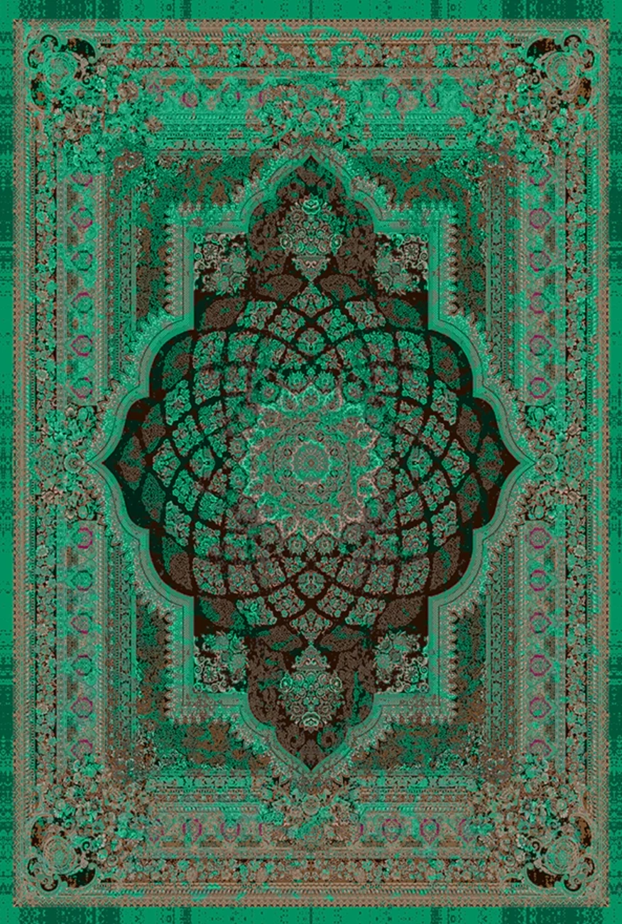 فرش ابریشم ماشینی مدرن و سنتی مناسب حال و پذیرایی برند وارکالا کد ABRISHAMSM 1242