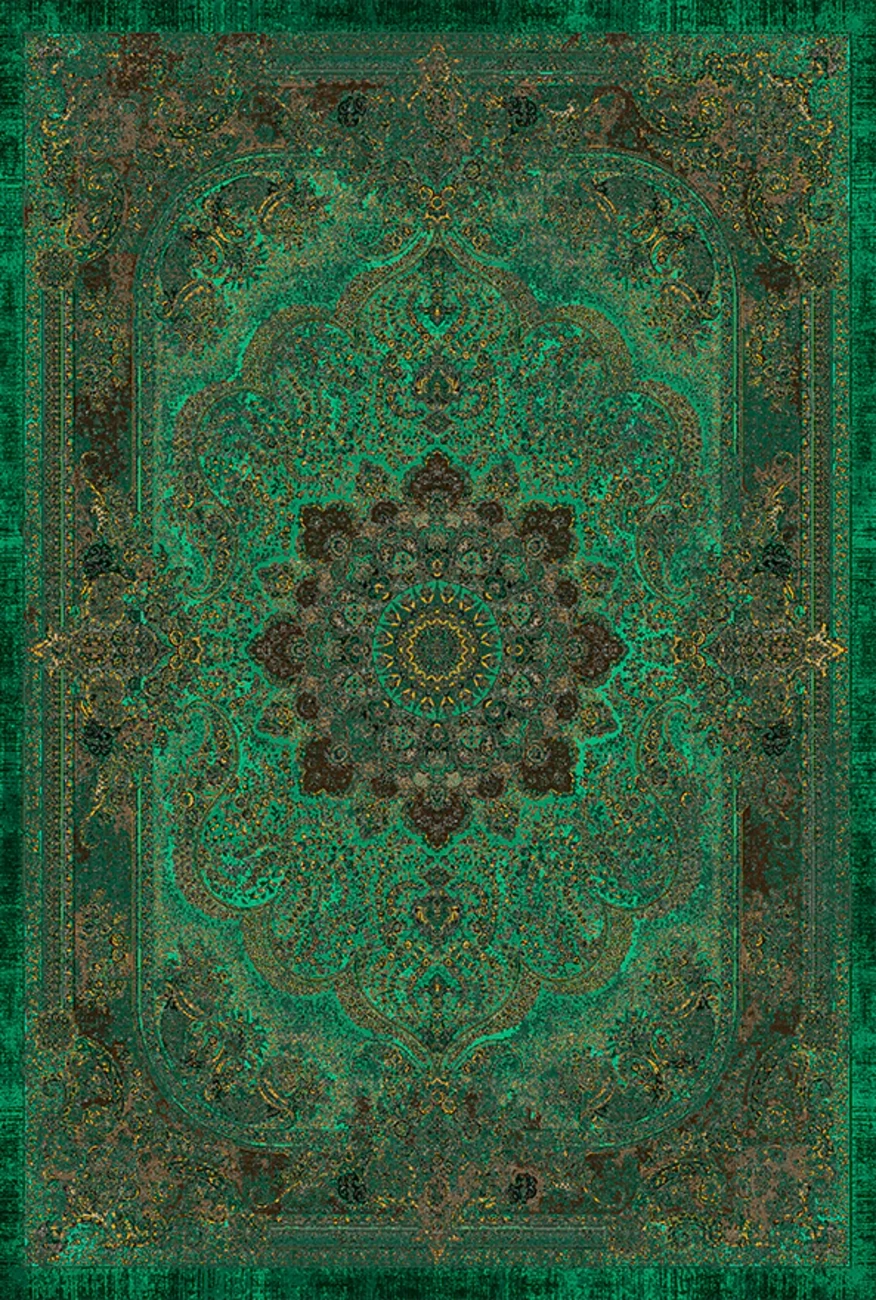 فرش ابریشم ماشینی مدرن و سنتی مناسب حال و پذیرایی برند وارکالا کد ABRISHAM SM 1230