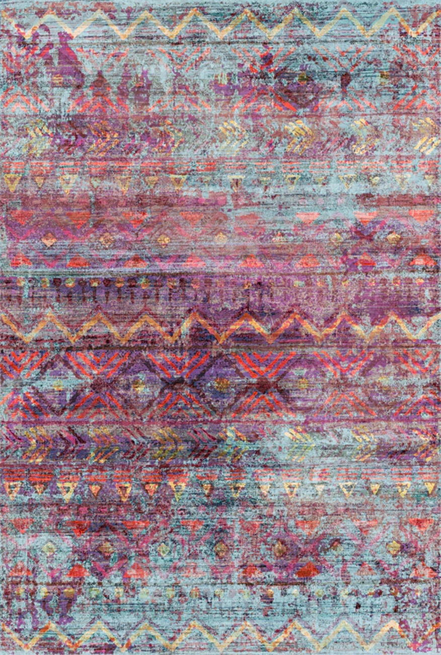 فرش ابریشم ماشینی مدرن و سنتی مناسب حال و پذیرایی برند وارکالا کد ABRISHAM SM 1226