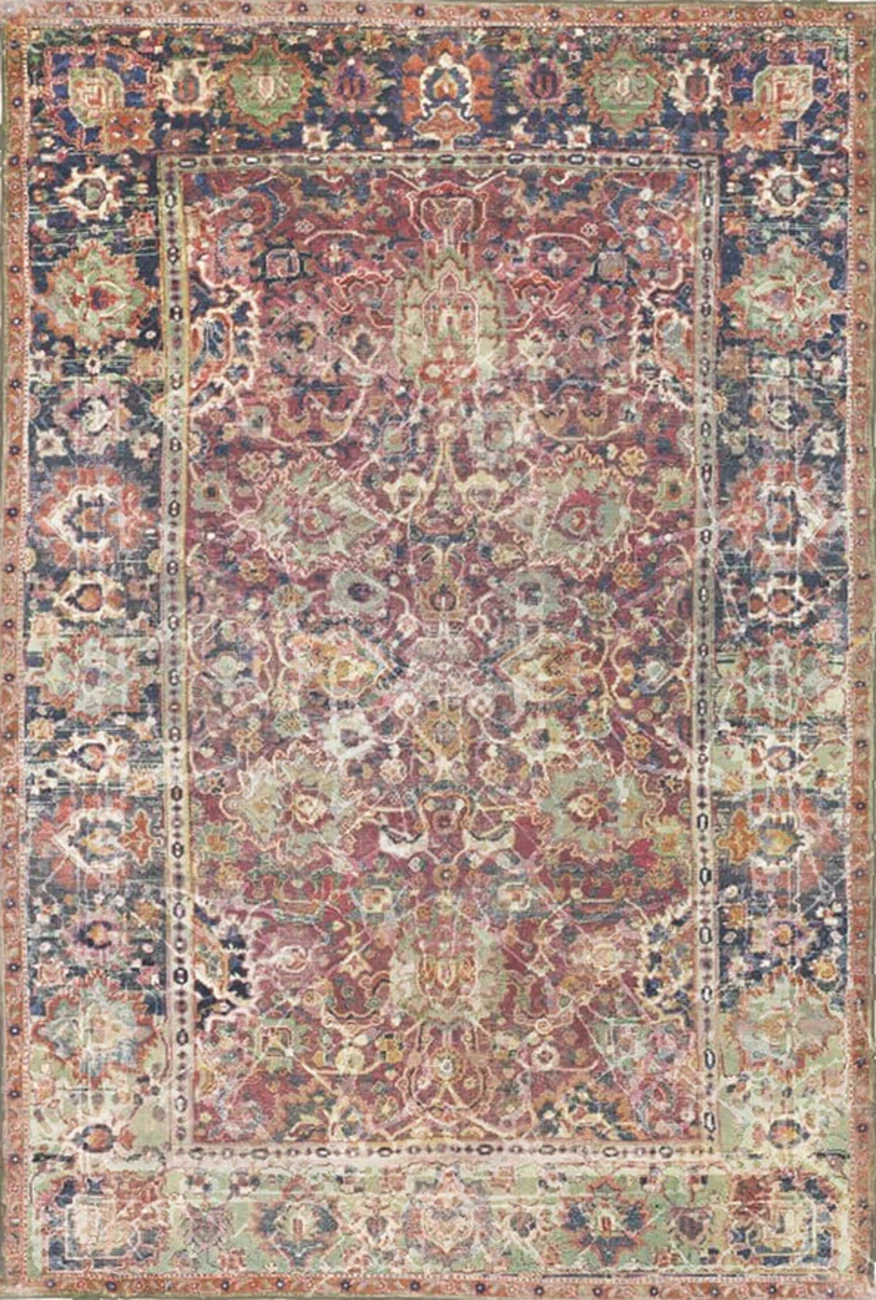 فرش ابریشم ماشینی مدرن و سنتی مناسب حال و پذیرایی برند وارکالا کد ABRISHAM SM 1223