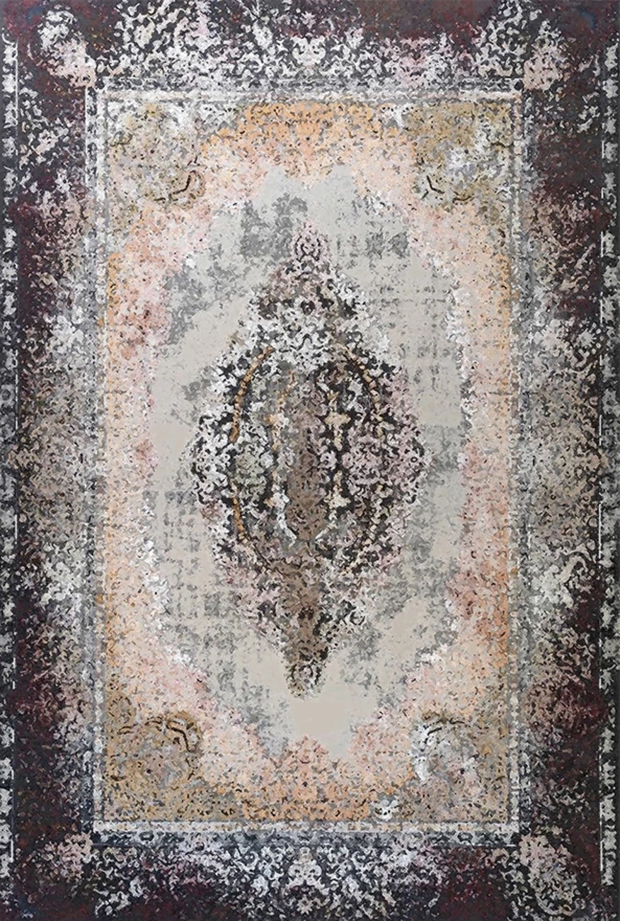 فرش ابریشم ماشینی مدرن و سنتی مناسب حال و پذیرایی برند وارکالا کد ABRISHAM SM 676