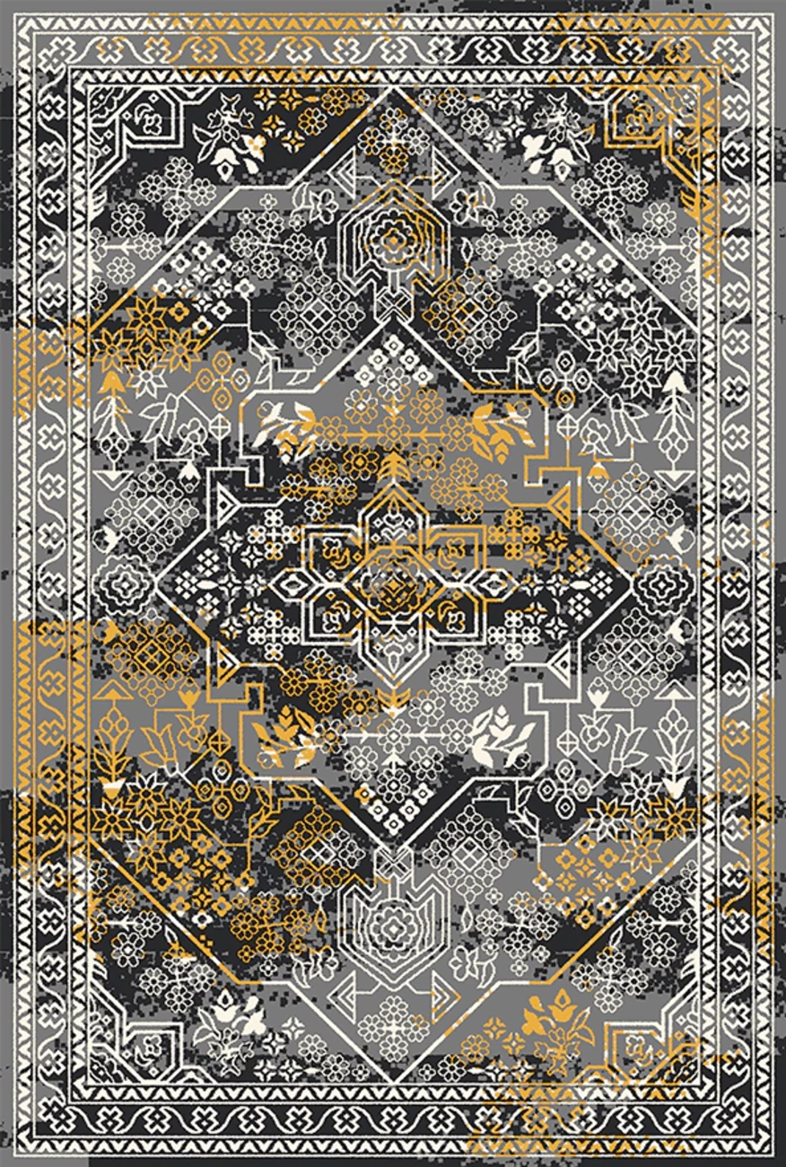 فرش ابریشم ماشینی مدرن و سنتی مناسب حال و پذیرایی برند وارکالا کد ABRISHAM SM 675