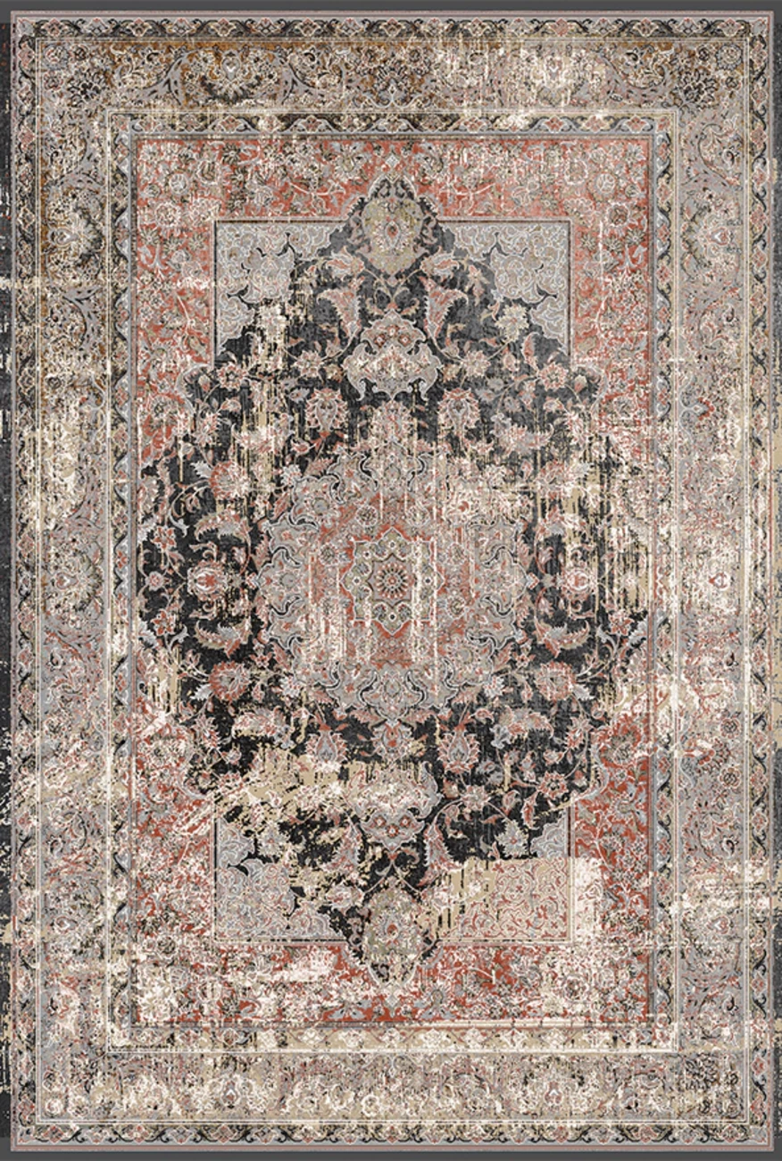 فرش ابریشم ماشینی مدرن و سنتی مناسب حال و پذیرایی برند وارکالا کد ABRISHAM SM 661