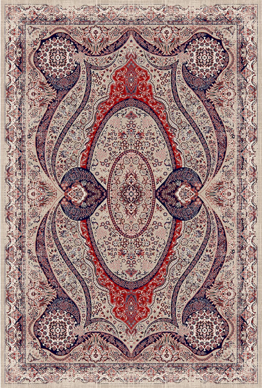 فرش ابریشم ماشینی مدرن و سنتی مناسب حال و پذیرایی برند وارکالا کد ABRISHAM SM 658