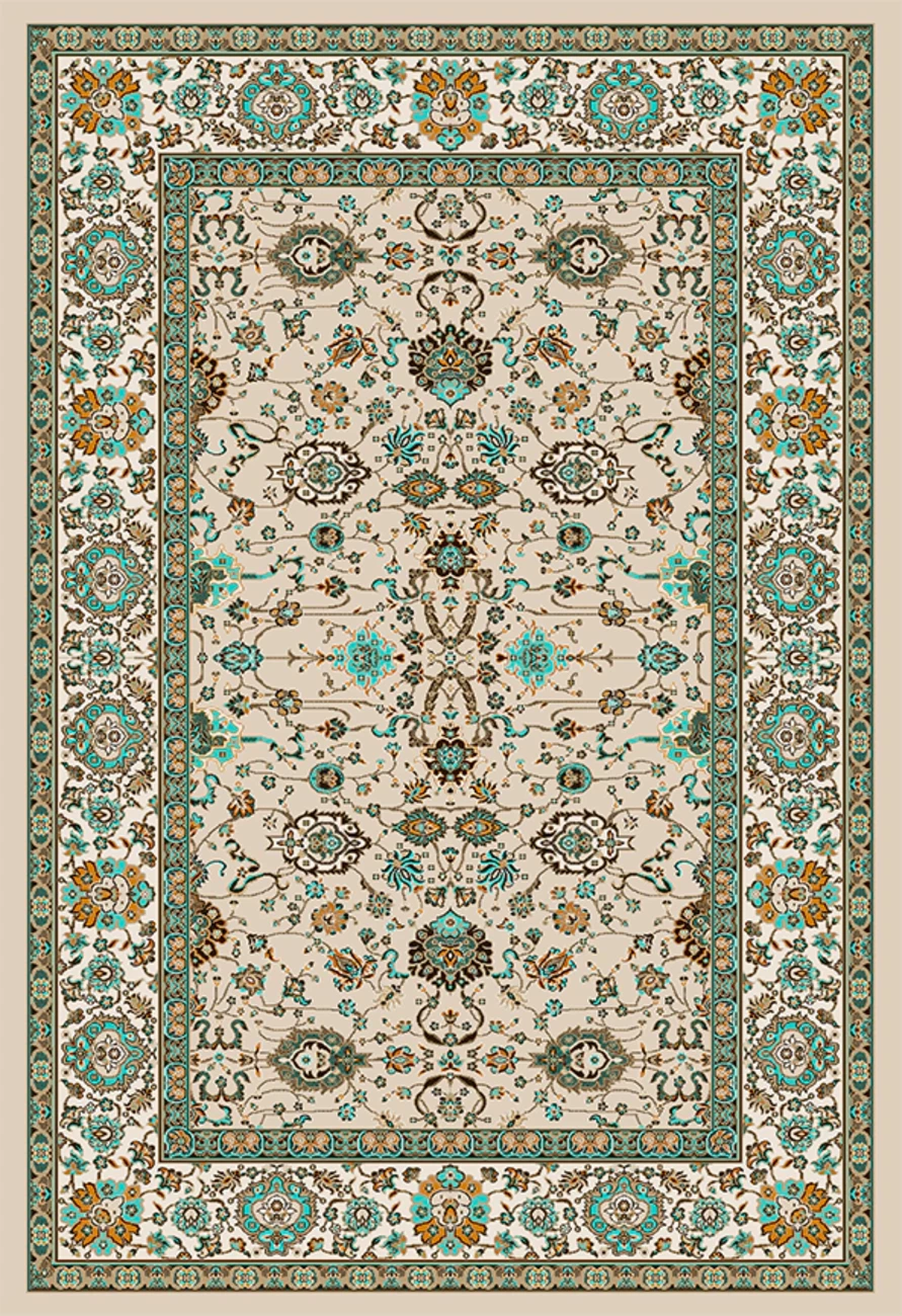 فرش ابریشم ماشینی مدرن و سنتی مناسب حال و پذیرایی برند وارکالا کد ABRISHAM SM 643