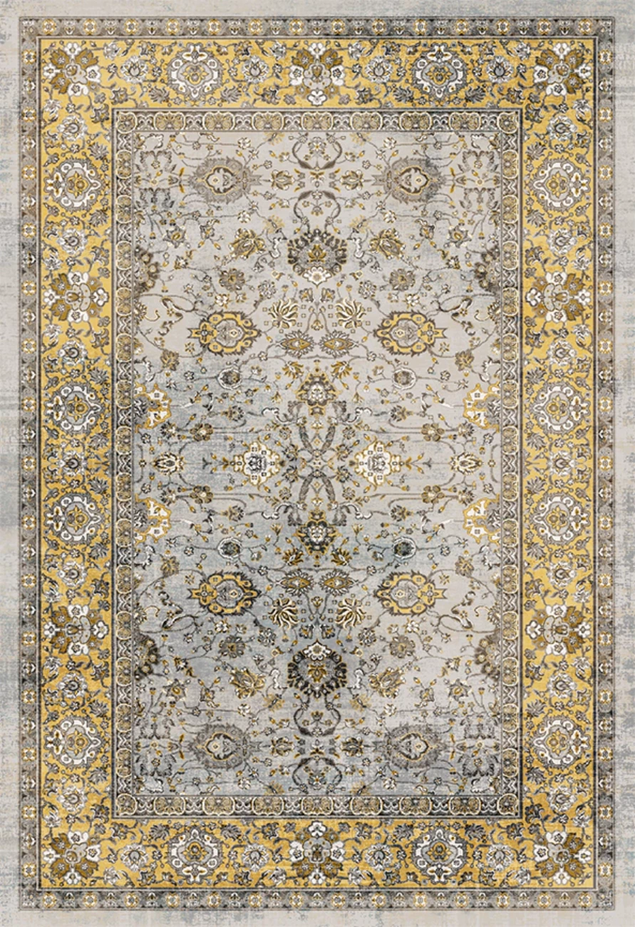 فرش ابریشم ماشینی مدرن و سنتی مناسب حال و پذیرایی برند وارکالا کد ABRISHAM SM 642