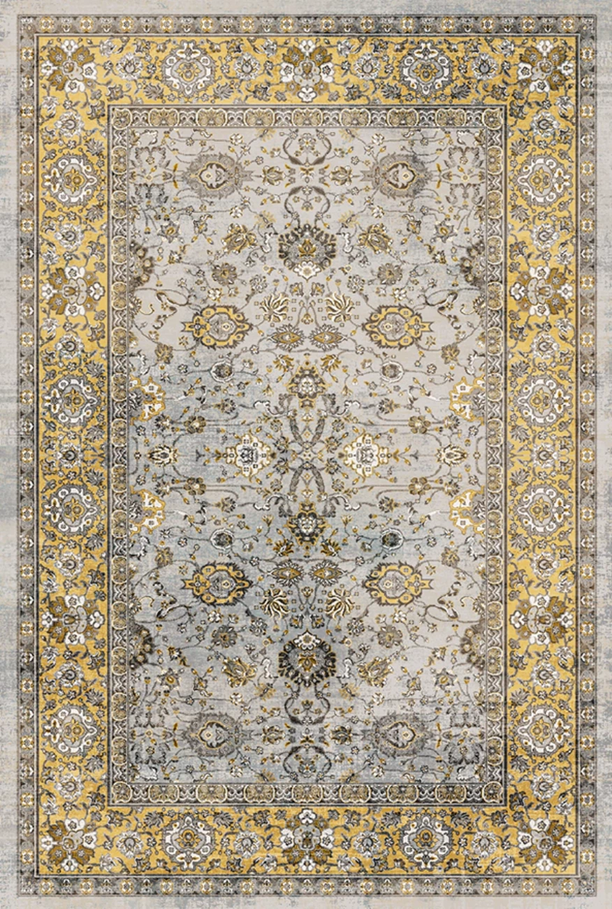 فرش ابریشم ماشینی مدرن و سنتی مناسب حال و پذیرایی برند وارکالا کد ABRISHAM SM 634