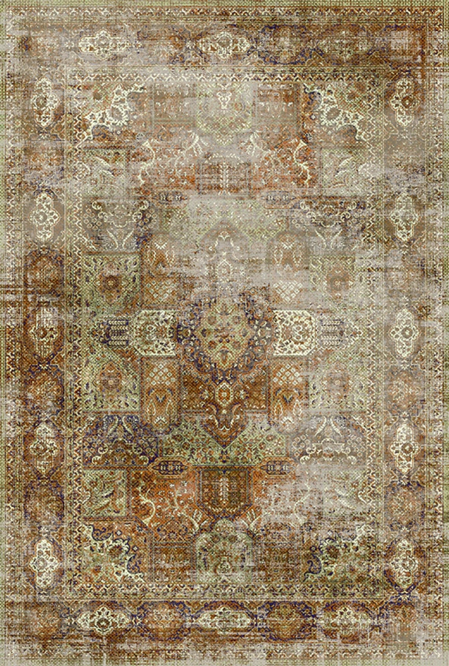 فرش ابریشم ماشینی مدرن و سنتی مناسب حال و پذیرایی برند وارکالا کد ABRISHAM SM 624