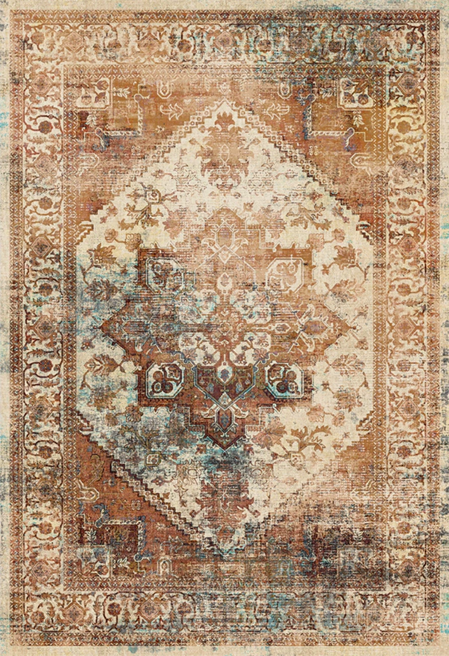 فرش ابریشم ماشینی مدرن و سنتی مناسب حال و پذیرایی برند وارکالا کد ABRISHAM SM 597