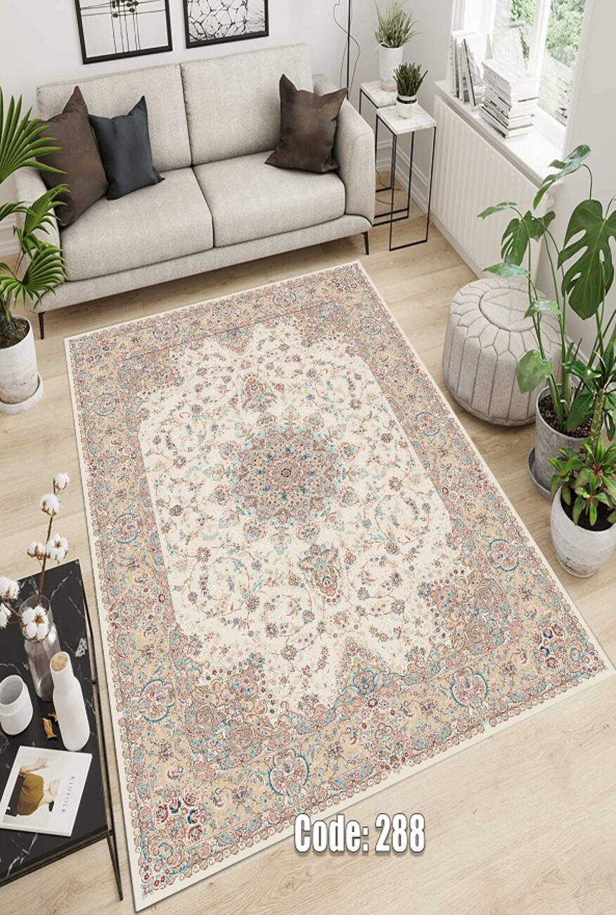 فرشینه و قالیچه (مستطیل ، گرد ،  بیضی) سنتی و مدرن مناسب حال و پذیرایی برند وارکالا کد DEFEH TOR 2