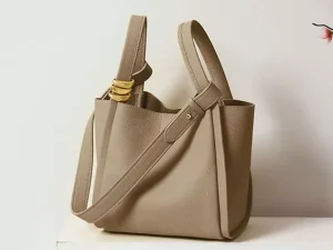 کیف دوشی زنانه چرم با ظرفیت بزرگ women's bag bucket bag autumn and winter single shoulder 4167