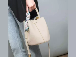 کیف دوشی زنانه چرمی با ظرفیت بزرگ Viney women's bag versatile leather portable bucket bag 4368