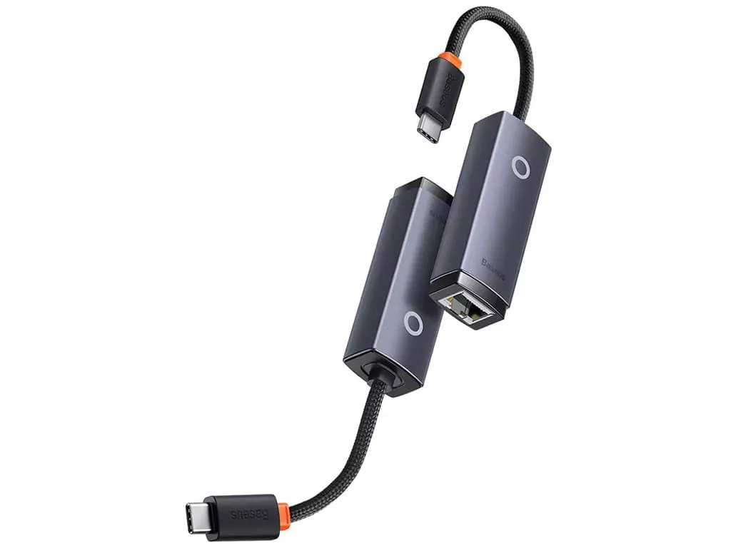 هاب تبدیل تایپسی به RJ45 بیسوس Baseus WKQX000213 Lite Series Type-C to RJ45 LAN Port Hub