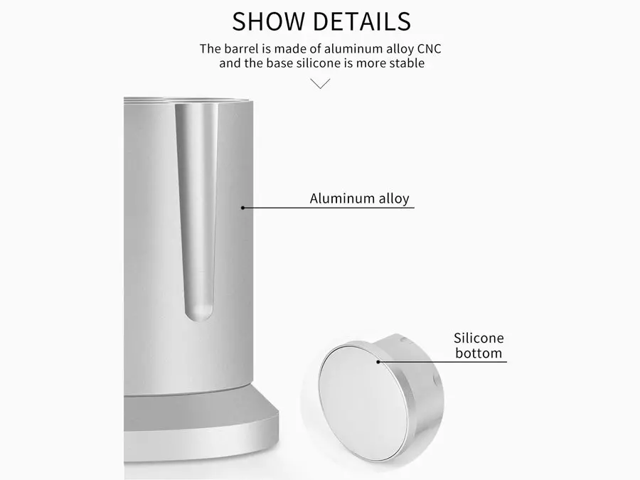 جاخودکاری رومیزی با قابلیت چرخش کوتتسی Coteetci Aluminum alloy wheel pen holder CS5122