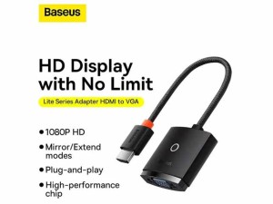 مبدل اچ‌دی‌ام‌آی به وی‌جی‌آی/پورت صدا/پورت میکرو یواس‌بی بیسوس Baseus Hub Lite Series Adapter WKQX010101