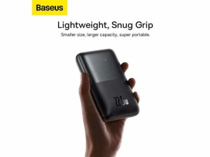 پاور بانک شارژ سریع 22.5 وات به همراه 30 سانتی‌متری بیسوس Baseus Bipow Pro Digital Display Power Bank 20000mAh PPBD030001