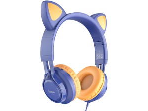 هدفون سیمی کودکان هوکو Hoco Headphones &quot;W36 Cat ear&quot; with mic