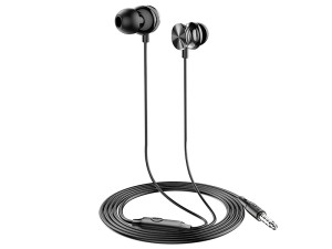 هندزفری سیمی پلاتینیوم با جک 3.5 میلیمتری هوکو Hoco Wired earphones 3.5mm M96 Platinum with mic