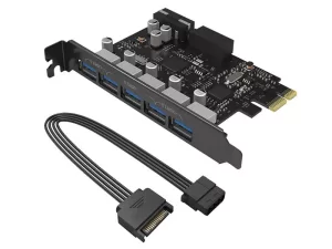 هاب یو اس بی اینترنال 5 پورت اوریکو Orico 5 Port USB3.0 PCI-E Expansion Card PVU3-5O2I-V1