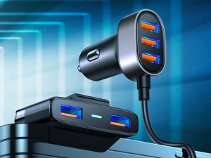 شارژر فندکی 5 پورت یواس‌بی خودرو جویروم Joyroom Multi 5 Ports USB Car Charger JR-CL03