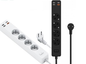 چند راهی برق 4 سوکت و 3 یو اس بی و 1 تایپ سی ویوو WiWU U01 Power Strip Socket With 4 AC 3 USB 20W PD