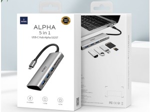 هاب تایپ سی 5 پورت ویوو WiWU 5 in 1 Type-C Hub Alpha 532ST