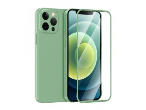 قاب و گلس 360 درجه آیفون 13 پرو مکس گرین Green iphone 13 Pro Max 360 Carsaca Plus Screen &amp; Case