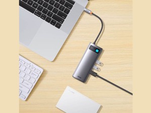 هاب تایپ‌ سی 6 پورت فلزی بیسوس Baseus USB-C Metal Gleam Starjoy Series 6-in-1 Hub WKWG030213