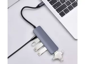 هاب تایپ سی پنج پورت کوتتسی Coteetci USB3.0*4 PD3.0 HUB MB1085