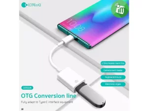 کابل تبدیل او تی جی تایپ سی به یو اس بی کوتتسی Coteetci USB-C USB-A OTG Conversion line 33016