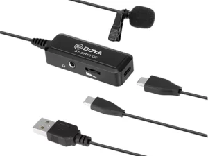 میکروفون با سیم یقه ای بویا BOYA BY-DM10 UC Microphone with Lightning and USB Type-A Cables