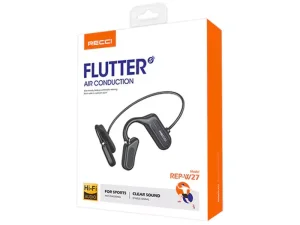 هندزفری بی سیم گردنی القایی رسیRECCI FLUTTER AIR CONDUCTION CLEAR SOUND HEADPHONE REP-W27