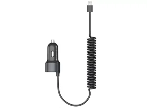 شارژر فندکی یو اس بی همراه با کابل لایتنینگ پورودو Porodo Dual Output Car Charger 4.8A