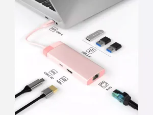 هاب تایپ سی 6 پورت کوتسی Coteeci 6in1 USB-C HUB Multiport Adapter 16007