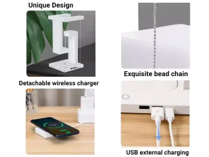 شارژ بی‌سیم 10وات و چراغ خواب فانتزی رومیزی Wireless Charger