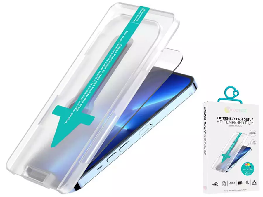 گلس پرایویسی آیفون 14 پرو کوتتسی COTECi Privacy tempered glass iphone 14 pro 35012