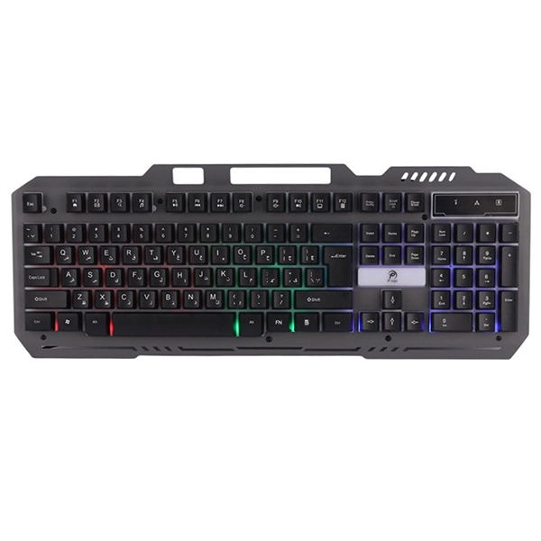 کیبورد گیمینگ پی نت مدل KB1700 با نورپردازی RGB و حروف فارسی