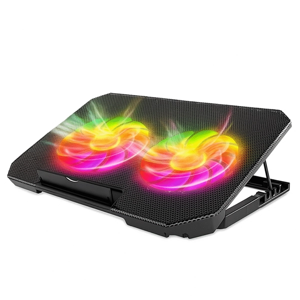 کول پد (پایه خنک کننده) لپ تاپ بایبل Baybel F-64 به همراه هولدر موبایل و نورپردازی RGB