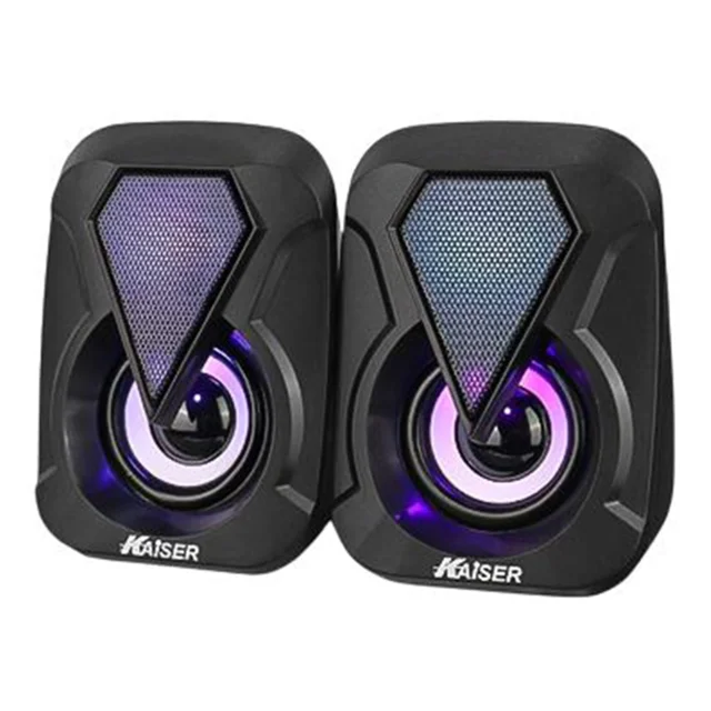 اسپیکر دو تکه دسکتاپ کایزر Kaiser مدل K-U330 (نورپردازی RGB)