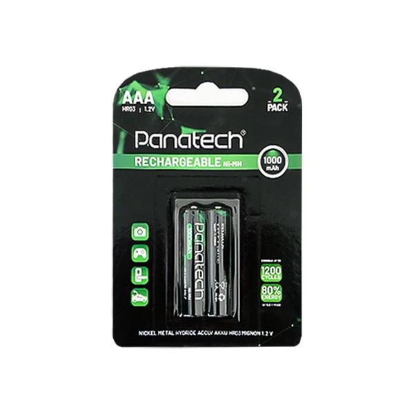 باتری نیم قلمی قابل شارژ پاناتک مدل HR03 ظرفیت 1000mAh (بسته 2 عددی) | پایان خرید مداوم باتری