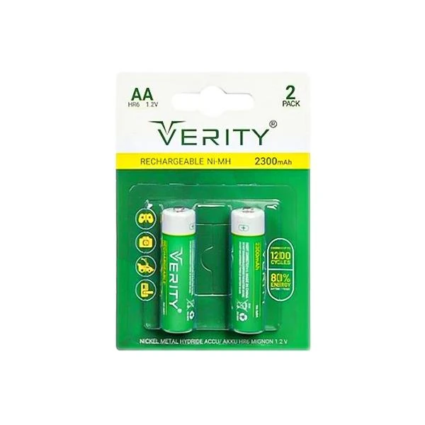 باتری قلمی قابل شارژ وریتی مدل HR6 ظرفیت 2300mAh (بسته 2 عددی)